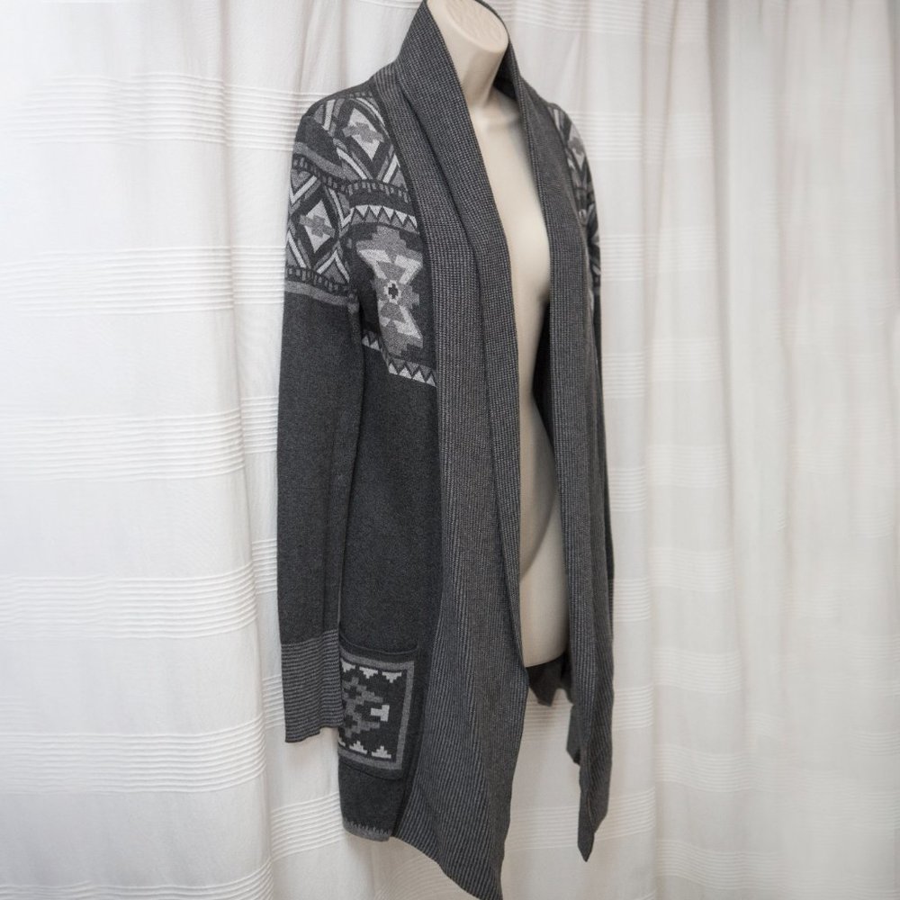 100% Cotton Tribal Open Cardigan Tunic Sweater